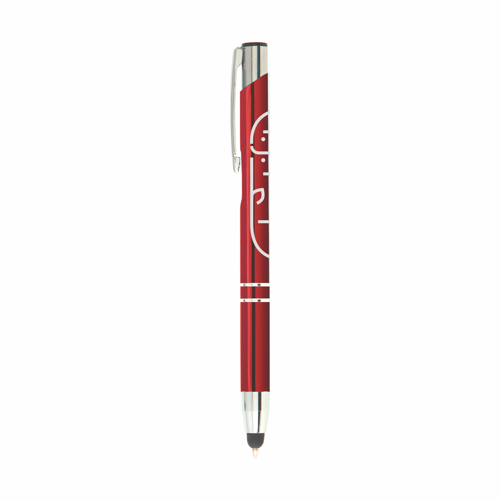 Crosby Shiny Pen w/Bottom Stylus in bright-red