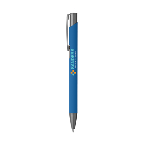 Crosby Gunmetal Softy Pen in light-blue