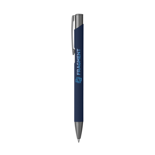 Crosby Gunmetal Softy Pen in navy-blue