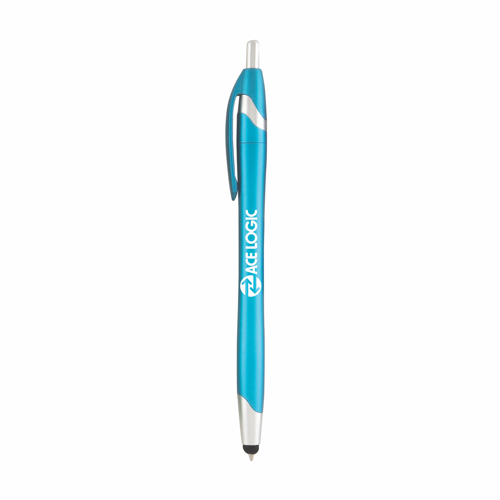 Stratus Metallic Stylus Pen in aqua-blue