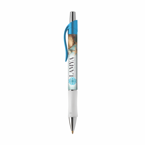 Bravo Metallic Pen in aqua-blue