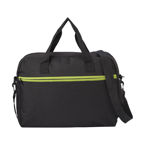Document bag in a polyester 600D material. in lime