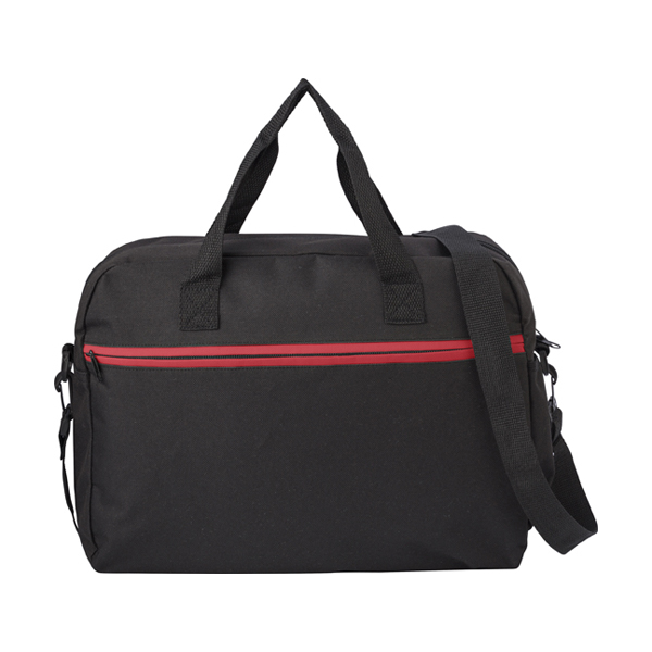 Document bag in a polyester 600D material. in red