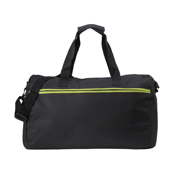 Sports bag in a 600D polyester material. in lime