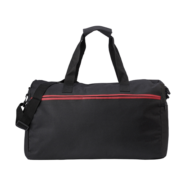 Sports bag in a 600D polyester material. in red