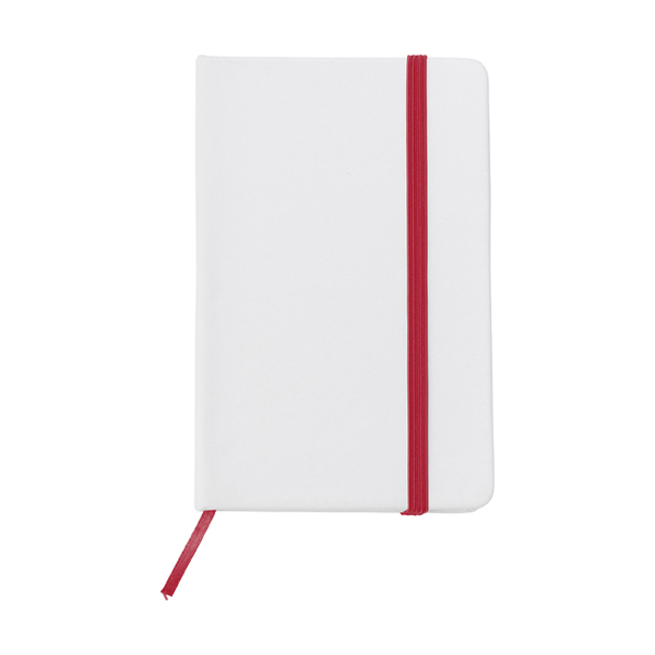 Soft feel notebook. in red