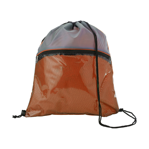 Drawstring backpack. in orange
