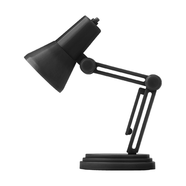 Small plastic adjustable desk light. in black
