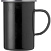 Enamelled steel mug (550ml) in Black