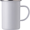 Enamelled steel mug (550ml) in White