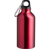 Recycled aluminium single walled bottle (400ml) in Red