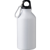 Recycled aluminium single walled bottle (400ml) in White