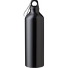 Recycled aluminium single walled bottle (750ml) in Black