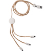 Stainless steel charging cable in Brown