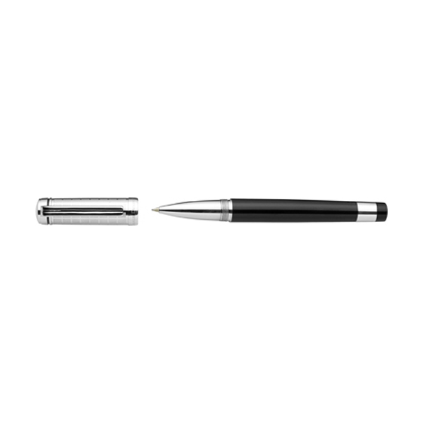 Charles Dickens metal pen set in black-and-silver