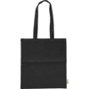 Recycled cotton shopping bag in Black