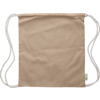 Recycled cotton drawstring bag in Khaki