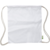 Recycled cotton drawstring bag. 120gm / 5.5oz, in White