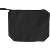 Recycled cotton cosmetic bag in Black