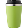 Stainless steel double walled travel mug (350ml) in Lime