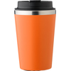 Stainless steel double walled travel mug (350ml) in Orange