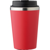 Stainless steel double walled travel mug (350ml) in Red