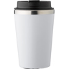 Stainless steel double walled travel mug (350ml) in White