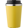 Stainless steel double walled travel mug (350ml) in Yellow