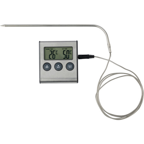 Meat thermometer. in black-and-silver
