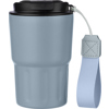 Stainless steel double walled travel mug (320ml) in Light Blue