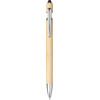 Bamboo ballpen with stylus in Brown