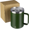 Stainless steel double walled travel mug (300 ml) in Green