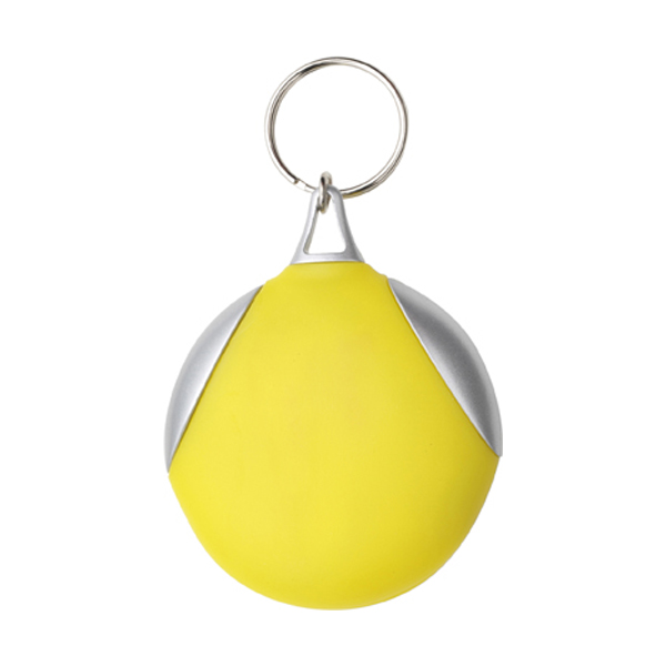 Key holder with fibre cloth in yellow