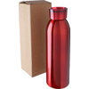 Stainless steel single-walled bottle (650ml) in Red