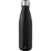 Recycled stainless steel single walled bottle (650ml) in Black