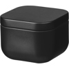 Candle in a tin case in Black