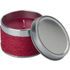 Fragranced candle in a tin in Red