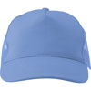 Cotton twill and plastic five panel cap. in light-blue