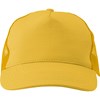 Cotton twill and plastic five panel cap. in yellow