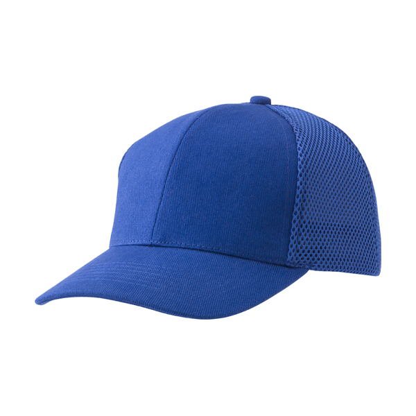 Heavy brushed cotton cap with six panels. in royal-blueb