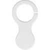 Plastic keychain in White