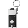 Key holder with coin (€0.50 size) in black
