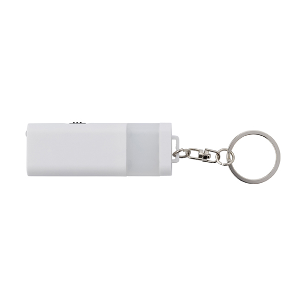 Plastic mini pocket torch. in white