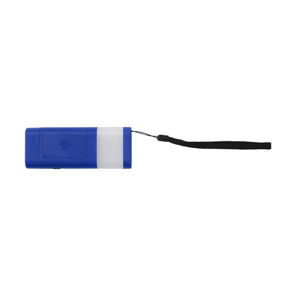 Plastic pocket torch. in cobalt-blue