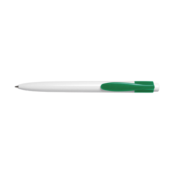 Club plastic ballpen with blue ink. in green