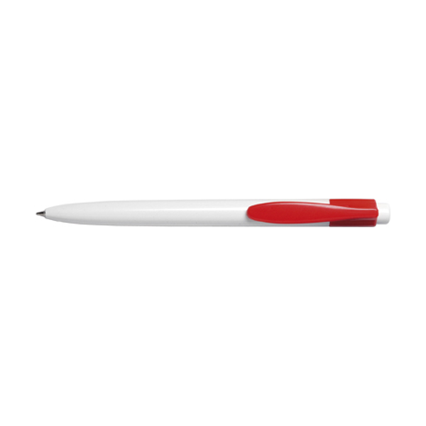 Club plastic ballpen with blue ink. in red