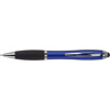Ballpen with black ink and rubber tip. in blue