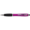 Ballpen with black ink and rubber tip. in pink
