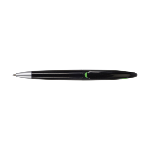Black Swan plastic ballpen with black ink. in light-green