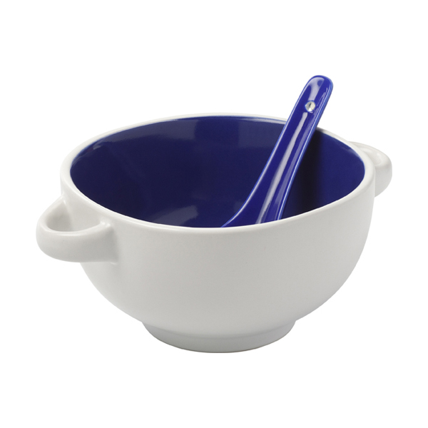 Ceramic Soup Bowl 450 Ml in blue
